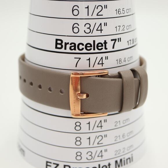 Marc By Marc Jacobs Baker 37mm Watch Rose Gold Tone Leather Strap w New Battery - Picture 4 of 14